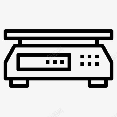 重量数字厨房秤图标图标