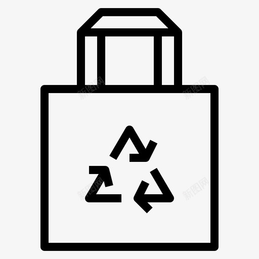 手提袋环保袋回收图标svg_新图网 https://ixintu.com 回收 手提袋 环保袋 购物001