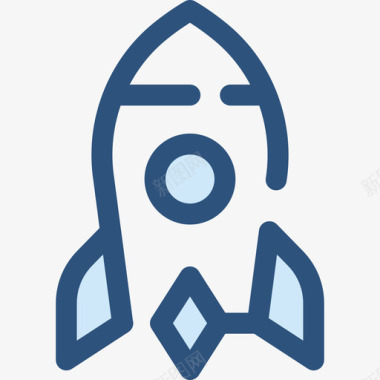 火箭创业和新业务7蓝色图标图标