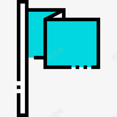 地图和旗帜通信和媒体6线颜色图标图标