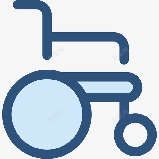 轮椅医院10号蓝色图标svg_新图网 https://ixintu.com 医院10号 蓝色 轮椅