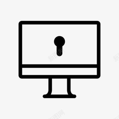 电脑安全访问锁图标图标