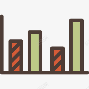 条形图企业管理线颜色图标图标