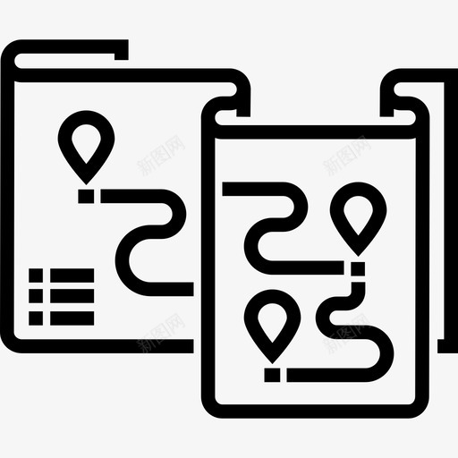 街道地图位置3直线图标svg_新图网 https://ixintu.com 位置3 直线 街道地图