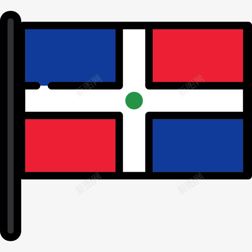 多米尼加共和国国旗收藏2桅杆图标svg_新图网 https://ixintu.com 国旗收藏2 多米尼加共和国 桅杆