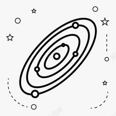 天文学轨道行星系统图标图标