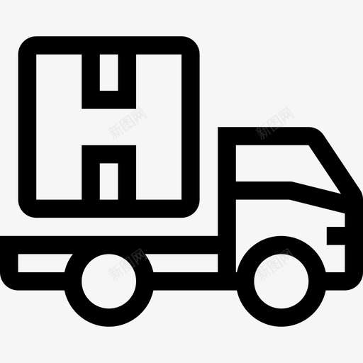 送货车购物线路图标轮廓svg_新图网 https://ixintu.com 购物线路图标 轮廓 送货车