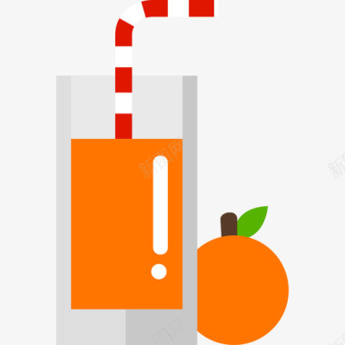 橙汁食品水果和蔬菜汁收集图标图标