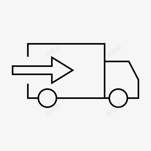 送货快递送货卡车图标svg_新图网 https://ixintu.com 传输 快递 物流配送 装运 调度 送货 送货卡车