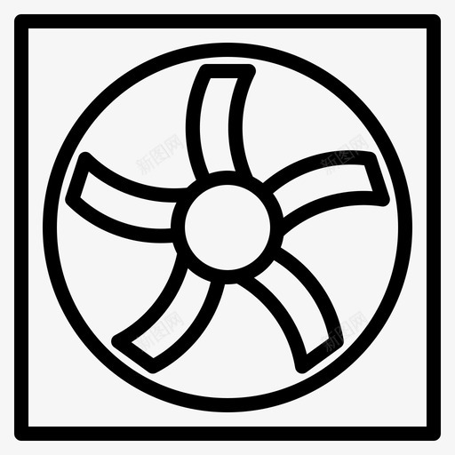散热器空气汽车图标svg_新图网 https://ixintu.com 散热器 汽车 空气 零件 风扇
