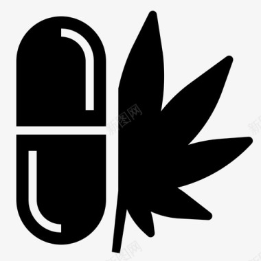 大麻胶囊大麻医用图标图标