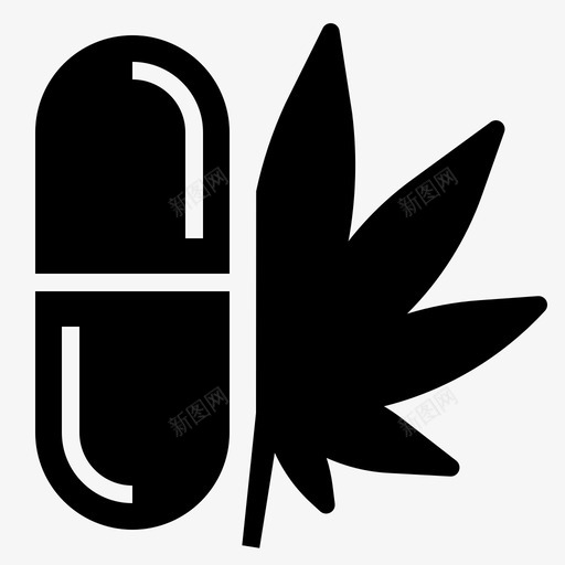 大麻胶囊大麻医用图标svg_新图网 https://ixintu.com 医用 医用大麻 大麻 大麻胶囊