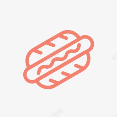 热狗面包快餐图标图标