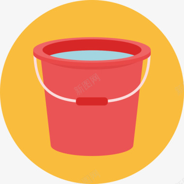 水桶水2圆形平面图标图标