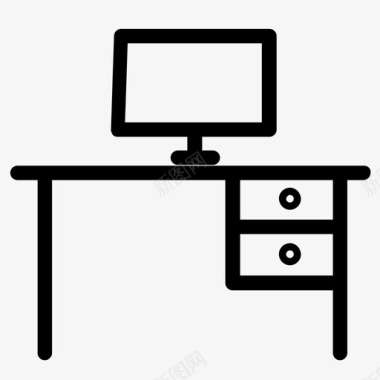 办公桌电脑桌图标图标