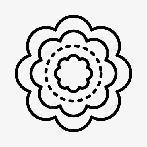 花植物学花园图标svg_新图网 https://ixintu.com 春天 植物学 花 花园