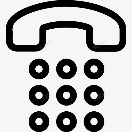 电话电子商务套件直拨电话图标svg_新图网 https://ixintu.com 电子商务套件 电话 直拨电话