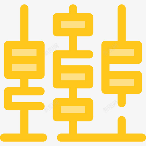 算盘员工组织3黄色图标svg_新图网 https://ixintu.com 员工组织3 算盘 黄色