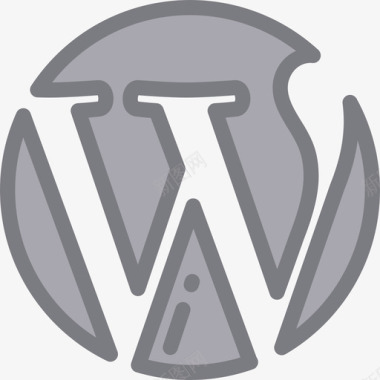 Wordpress社交媒体7线性颜色图标图标