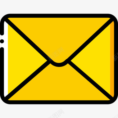 电子邮件传送黄色图标图标
