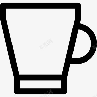 咖啡杯咖啡厅14号直线型图标图标