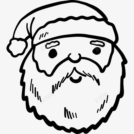 圣诞老人圣诞节27黑色图标svg_新图网 https://ixintu.com 圣诞老人 圣诞节27 黑色