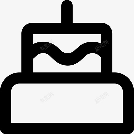 生日蛋糕庆典和派对系列粗体圆形图标svg_新图网 https://ixintu.com 庆典和派对系列 生日蛋糕 粗体圆形