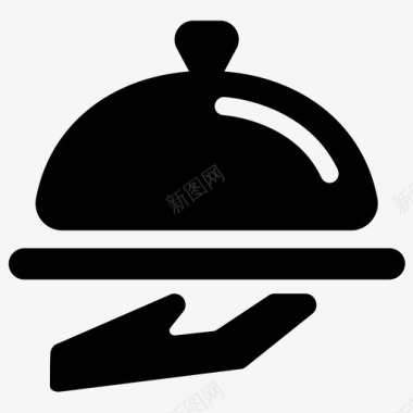 客房服务餐具晚餐图标图标