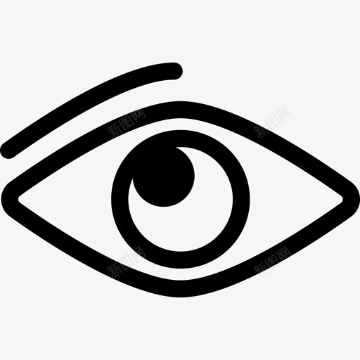 眼睛用户界面资产线性图标svg_新图网 https://ixintu.com 用户界面资产 眼睛 线性