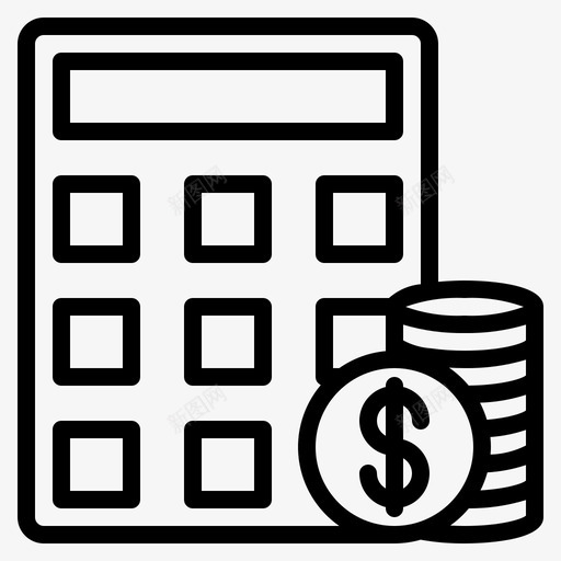 计算器货币美元金融数学图标svg_新图网 https://ixintu.com 数学 计算器货币美元 金融
