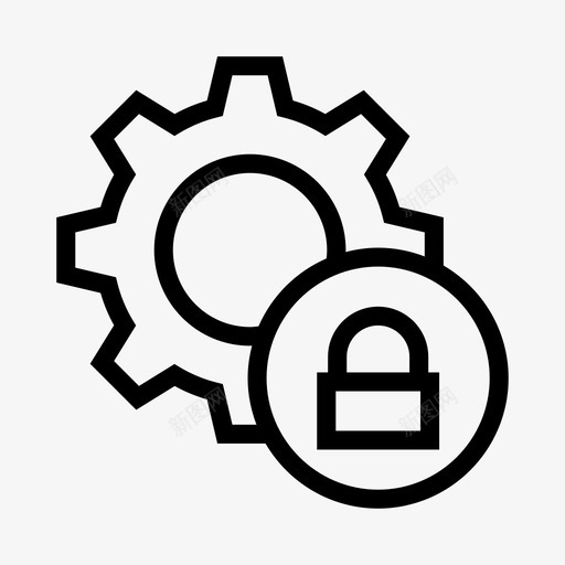 锁定设置配置保护图标svg_新图网 https://ixintu.com 保护 安全 设置 配置 锁定设置