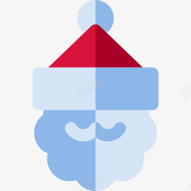圣诞老人冬季元素3扁平图标图标