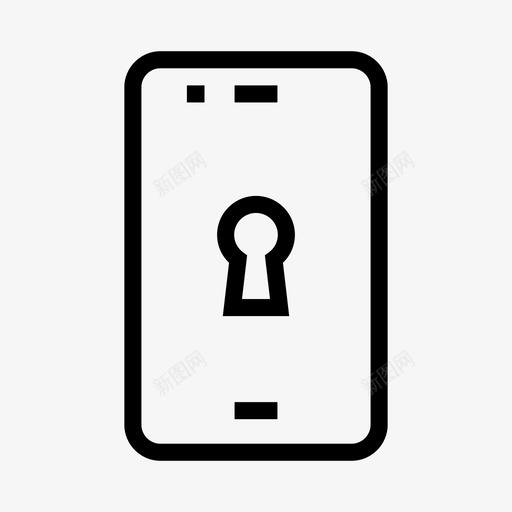 移动锁电话保护图标svg_新图网 https://ixintu.com 保护 安全 安全线 电话 移动锁