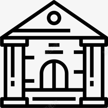 银行银行和金融直线型图标图标