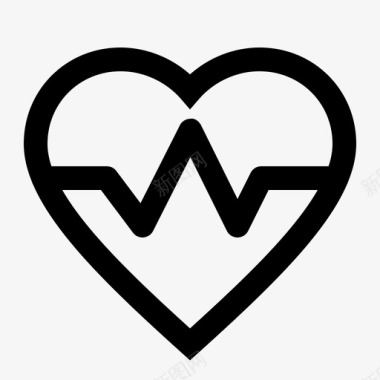 心率心脏心电图图标图标