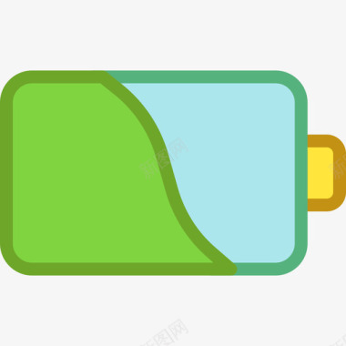 电池为您的接口线颜色图标图标