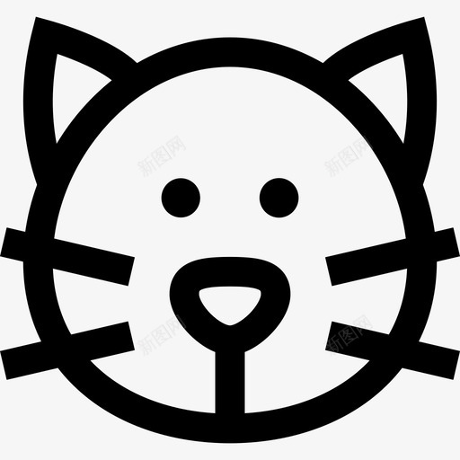 猫动物8直系图标svg_新图网 https://ixintu.com 动物8 猫 直系