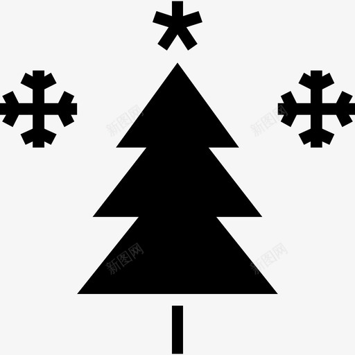 圣诞树圣诞雕文实心图标svg_新图网 https://ixintu.com 圣诞树 圣诞雕文 实心