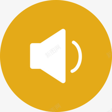 扬声器音频和视频控制圆形扁平图标图标