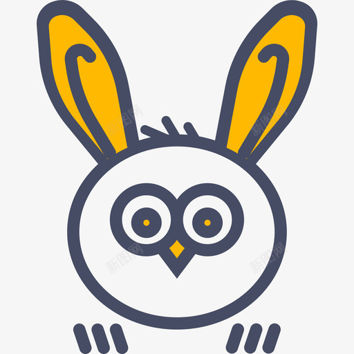 复活节兔子复活节5线性颜色图标svg_新图网 https://ixintu.com 复活节5 复活节兔子 线性颜色