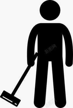 拿着武器的人拿着大锤的人拿着武器的人人图标高清图片