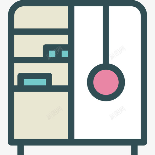 壁橱家用2线性颜色图标svg_新图网 https://ixintu.com 壁橱 家用2 线性颜色