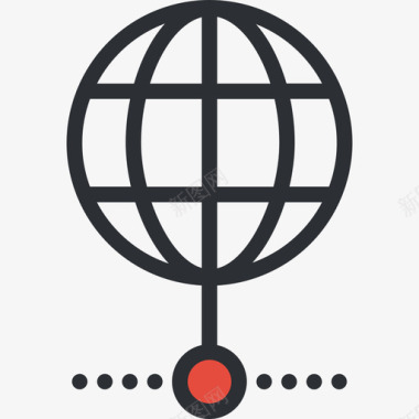 全球商务系列6红色图标图标