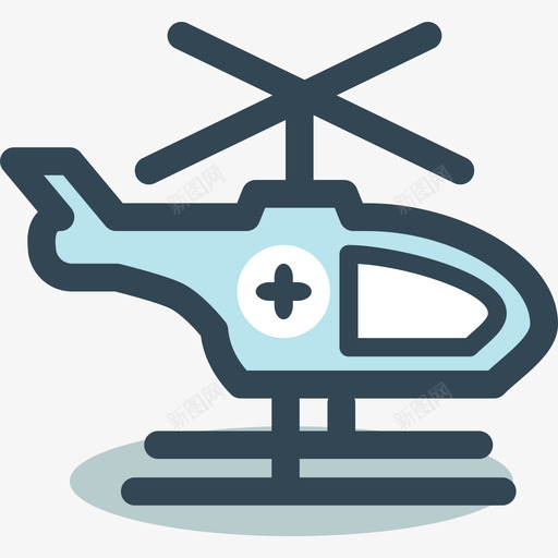 直升机医用7线性颜色图标svg_新图网 https://ixintu.com 医用7 直升机 线性颜色