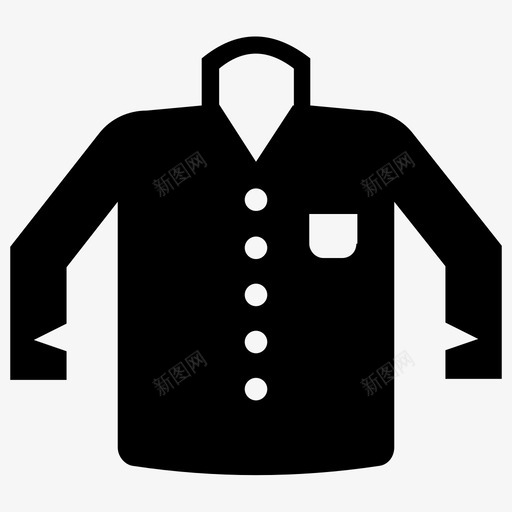 衬衫领子衬衫衣服图标svg_新图网 https://ixintu.com 男式衬衫 男装 衣服 衬衫 购物和商业字形矢量图标 领子衬衫