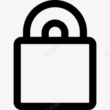 锁定安全用户界面集图标图标