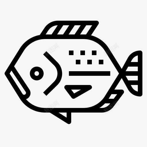 鱼食物肉图标svg_新图网 https://ixintu.com 海 海鲜 肉 食品和饮料001 食物 鱼