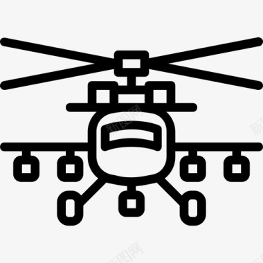 直升机陆军徽章2直线型图标图标