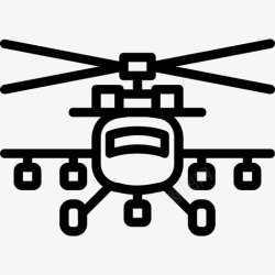陆军直升机直升机陆军徽章2直线型图标高清图片