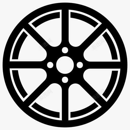 轮辋车轮汽车零件轮胎标志符号图标svg_新图网 https://ixintu.com 汽车零件 轮胎标志符号 轮辋车轮